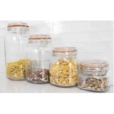4PC GLASS CANISTERS
